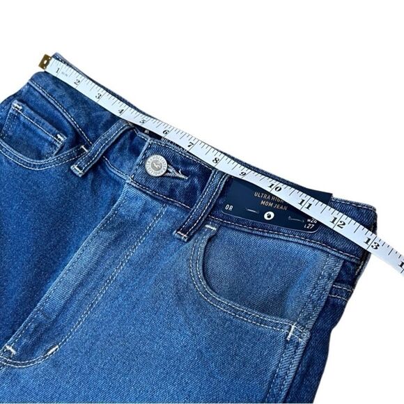 NWT HOLLISTER ULTRA HIGH-RISE PATCHWORK MOM JEANS size 0 W24 L27 - Picture 12 of 16